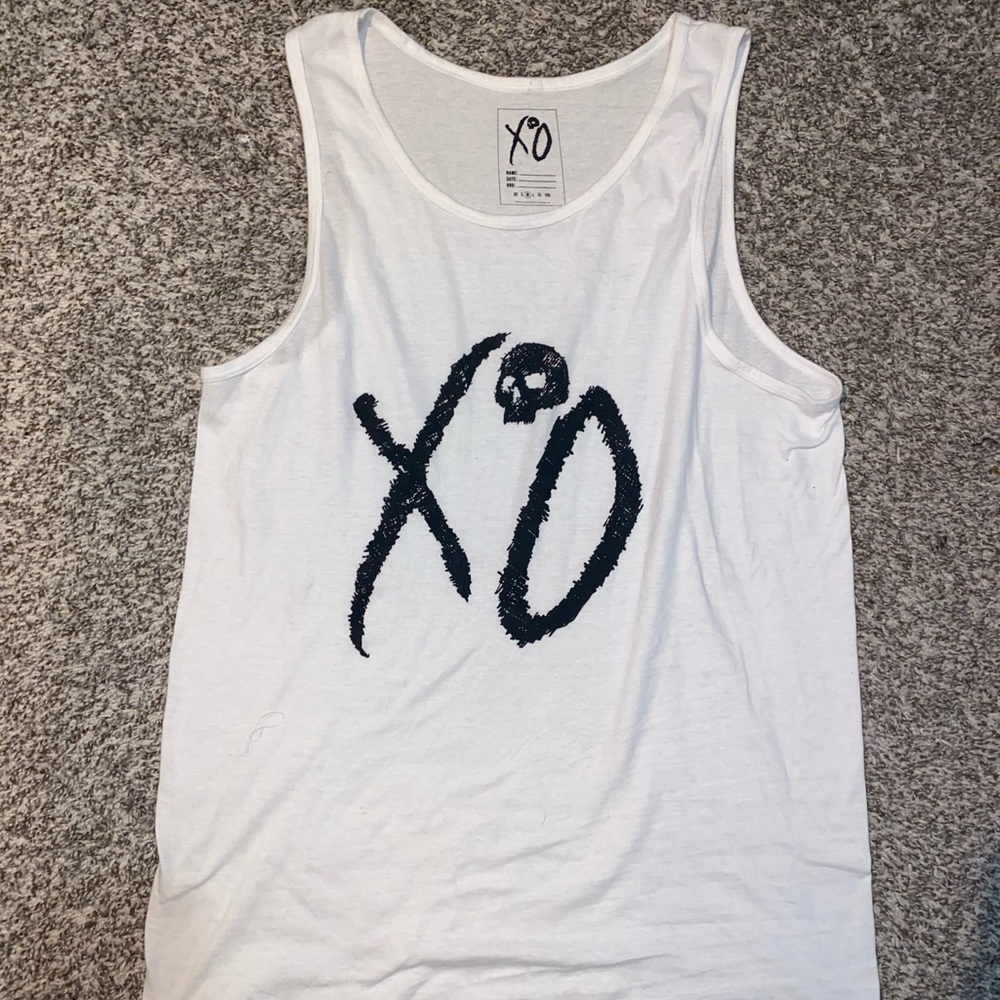 White XO Muscle tee